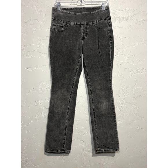 Jag Jeans gray corduroy high rise straight pull on jeans women 6 normcore casual - Picture 1 of 9